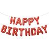 Feliz Cumpleaños Globo Letra Inglesa Traje de Cumpleaños Primer Año de Niño Imitación US Globo de Película de Aluminio para Fiesta de Cumpleaños