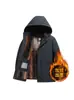 Parka de Terciopelo Dorado de Visón Estilo Nuevo de Invierno Ropa de Papá Chaqueta Gruesa de Terciopelo para Hombres de Mediana Edad y Mayores Abrigo de Algodón