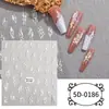 Oferta Especial Transfronteriza Zhengxiang Pegatinas para Uñas Ins al por Mayor 5D en Relieve Copo de Nieve Blanco Navidad Pegatinas para Uñas DIY Personalizadas