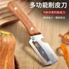 Pelador de frutas multifuncional, pelador de verduras, gadget de cocina para pelar piñas y caña de azúcar, abridor de botellas y herramienta para pelar