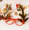 Nuevos Lentes Lindos de Astas de Navidad para Niños Vacaciones Navidad Marco de Alce Disfraz Atmósfera Papá Noel