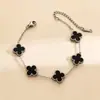 Pulseira de Aço Titânio Trevo de Quatro Folhas 13mm Mais Vendida no Exterior, Não Desbota, Design de Cinco Folhas Dupla Face, Fashion e de Alto Padrão, Venda Direta do Fabricante