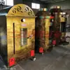 Fogão de Assar Vertical Rotativo Totalmente Automático de Carvão Sem Fumaça de Grande Escala para Cordeiro Inteiro, Costeletas de Cordeiro e Perna de Cordeiro