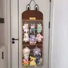 Bolsa de pendurar para guardar bonecas, expositor de rack de armazenamento de caixas cegas de pelúcia, bolsa de feltro de parede para casa à prova de poeira para bonecas e figuras