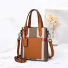 Bolso de Piel Genuina para Mujer Bolso Casual para Teléfono Mini Bolso Cuadrado Pequeño Bolso Cruzado Lona Patchwork Piel de Vaca Bolso de Hombro de Mano 8353