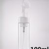 Botella espumante PET 100ML botella de espuma transparente cepillo masajeador botella de burbujas limpiador facial fabricantes al por mayor