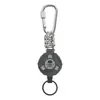 Pingente de Fivela Retrátil Puxável Portátil para Exterior Anti-perda Elástico Recuperável Porta-Cartão Mosquetão Porta-Crachá Chaveiro Retrátil
