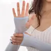 Mangas de Gelo Verão Exterior Ciclismo Dirigindo Proteção Solar Unissex Seda de Gelo Mangas de Proteção Solar Refrescantes Respiráveis Mangas de Gelo