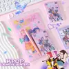 Bolsa con Cremallera Kpop Set de Papelería Original Chica Cazadora de Demonios Merchandising para Fans Papelería Práctica Regalo para Estudiantes Recuerdo