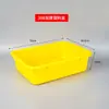 Mesa de comedor engrosada, carrito de servicio, bandeja cuadrada de plástico, bandeja recolectora, tazón, cubiertos, platos, cuencos, residuos de cocina, vajilla duradera para uso doméstico
