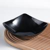 Prato quadrado de plástico criativo com quatro cantos, prato de mesa doméstico, prato de salada simples de cor sólida, prato com design de frutas