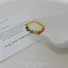 "Jardín Arcoíris" Anillo de Flor de Color Dopamina Simple Dulce Refinado Moda Lujo Ligero Elegante Anillo para Dedo