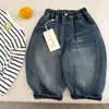 Pantalones para Niños 2026 Ojos Bizcos Otoño Nuevas Llegadas Niños y Niñas Jeans de Oso Pequeño 3D Pantalones de Zanahoria Versátiles para Bebé