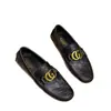 Mocasines de Moda Europeos, Zapatos Casuales de Deslizamiento para Hombre de Cuero Genuino, Zapatos de Cuero Antideslizantes