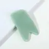 Fornecimento direto da fábrica placa raspadora facial geométrica em formato de peixe de jade barra de massagem portátil placa raspadora de acupuntura para massagem nas costas