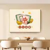 Quien Señales se Hará Rico: Pintura Decorativa Nueva de Restaurante Estilo Chino, Dando la Bienvenida al Dios de la Riqueza, Pintura para Colgar en la Pared de Fondo del Sofá, Mural para Comedor