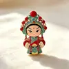Imanes de nevera metálicos magnéticos estilo chino con trajes de la Ópera de Pekín, souvenirs culturales creativos