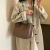 Bolso tote casual retro de gran capacidad, nuevo, moda 2026, simple, para ir al trabajo, vintage, de un solo hombro, para mujer