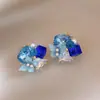 Pendientes Redondos Plegados con Borlas Tachonados de Pedrería Estilo Retro Europeo y Americano, de Moda y Versátiles, con un Toque de Lujo Ligero y de Alta Gama