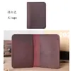 NT001 Primera Capa Piel de Vaca Cuero Crazy Horse Piel Genuina Retro Simple Bolso de Mano con Múltiples Ranuras para Tarjetas Porta Tarjetas Delgado para Hombre Billetera para Mujer