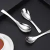 Colheres de Sopa de Aço Inoxidável Transfronteiriças para Uso Comercial e Doméstico, Colheres Pontiagudas de Restaurante e Colheres Pequenas Atacado