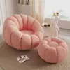 Crema de Calabaza Sofá Perezoso Nórdico Saco de Frijol para Dormitorio, Tatami de Princesa Famoso en Internet para Casas de Alquiler y Apartamentos Pequeños