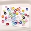 Cuentas de Letras de Aleación Coloridas Pintadas en Spray, Cuentas Sueltas, Cadena para Teléfono Móvil Hecha a Mano DIY, Llavero, Accesorios para Funda de Teléfono Móvil