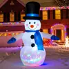 Suministros Navideños Transfronterizos de 1.2m Muñeco de Nieve Inflable Navideño Luces de Escenario Giratorias Inflables Decoraciones para Patio