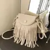 Atacado Transfronteiriço 2026 Novo Modelo Retro Europeu e Americano Camurça Franja Vintage Grande Capacidade Transversal Ombro Pequeno Quadrado Bolsa Feminina