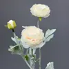 Decoración de Boda Transfronteriza Flor de Loto Artificial Afelpada de 3 Cabezas Material Decoración de Flores para Techo de Boda Flores Artificiales para Fondo de Escenario