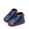 Primavera e Outono Novos Sapatos Infantis Pré-Escolares Antiderrapantes Sola Macia 0-1 Anos Meninos e Meninas PU Cor Sólida 2025