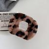 Grampo de Cabelo de Pelúcia Quente Outono e Inverno Estampa de Leopardo Retrô Arranhador de Cabelo Parte de Trás da Cabeça Meio Preso Clipe de Mordida Clipe de Tubarão Elegante Grampo de Cabelo Versátil