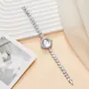 Pulsera de Reloj Popular Transfronteriza con Pedrería, Reloj de Cuarzo Redondo para Mujer, Pulsera de Reloj Versátil y Elegante, Reloj de Moda y Sencillo para Mujer