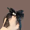 Pinza de Pato con Lazo de Encaje Francés para Mujer, Pinza Retro Estilo Celebridad de Internet para Flequillo Lateral, Nuevo Elegante Accesorio para el Cabello