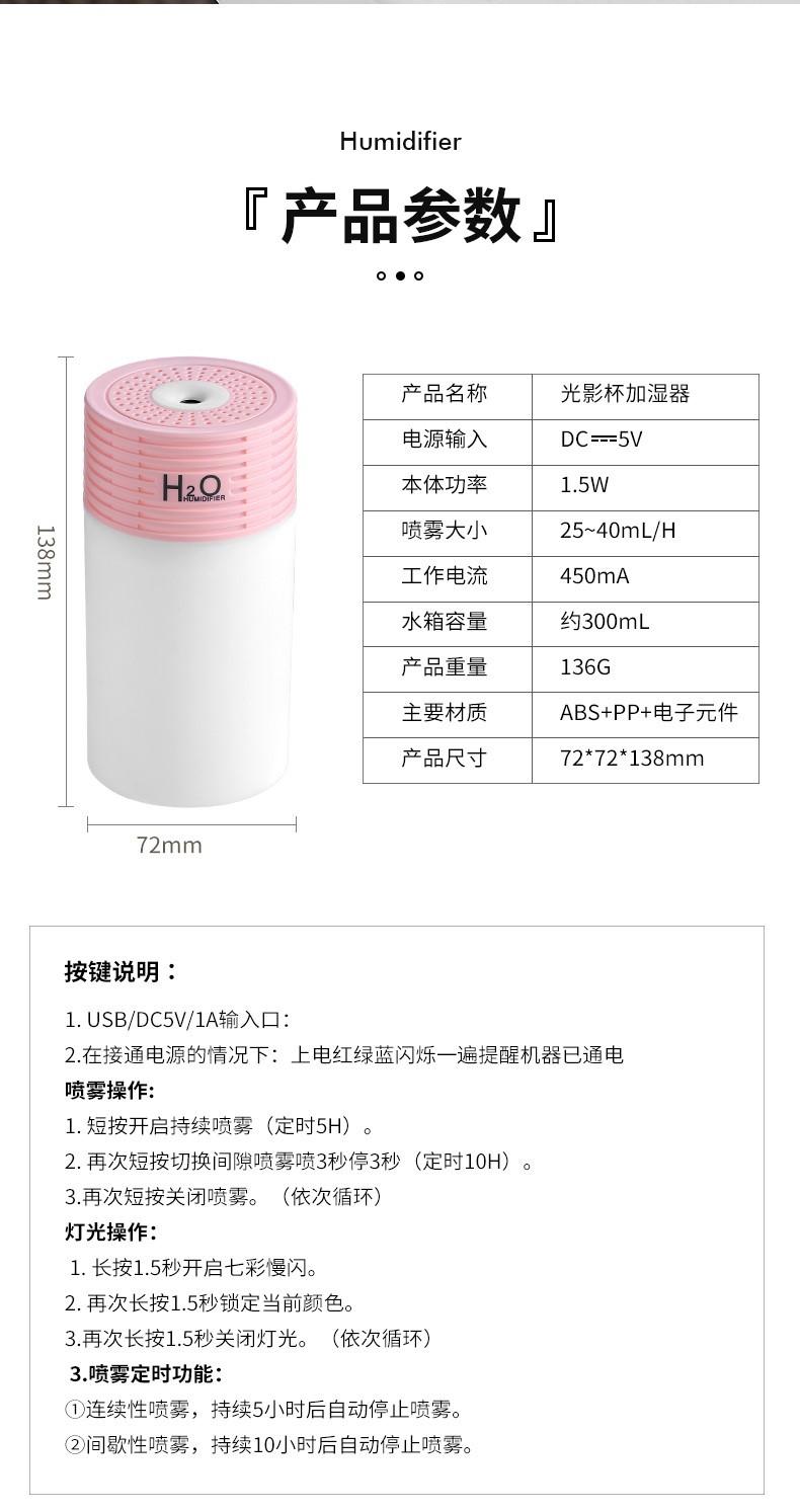 商品详情图_安车安安车安汽车用品光影加湿器多彩氛围灯USB车