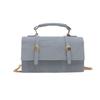 Nova Bolsa Tiracolo Estilo Universitário de Verão 2024 Estilo Britânico Simples Casual Pequena Quadrada Estampa Ondas d'Água Bolsa Transversal