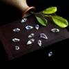 Miçangas de Vidro Coloridas em Forma de Gota Miçangas Diamantadas Feitas à Mão DIY Cortadas Miçangas Bordadas à Mão com Furo Lateral Miçangas de Cristal Espalhadas Acessórios para Vestuário