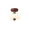 Lámpara de Pasillo, Lámpara de Techo de Vidrio Estilo Antiguo, Pasillo, Lámpara de Entrada Dormitorio, Candelabro, Lámpara Decorativa Estilo Francés Crema