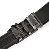 Cinturón para Hombre Casual de Negocios Doble Línea Hebilla Automática Cinturón Hebilla de Hierro Láser Cinturón para Pantalones Suministro Transfronterizo