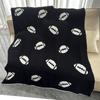 Manta de Forro Polar de Rugby Béisbol Lado Mitad Tejido Jacquard Manta de Hilo de Pluma Manta Cubierta Manta de Nube de Franela
