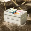 Caja de almacenamiento plegable para exteriores, organizador de ropa para el hogar, caja de almacenamiento para maletero de coche, caja de plástico portátil para acampar