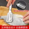 Raspador de escamas multifuncional de aço inoxidável, raspador de escamas de peixe, cortador de aço inoxidável, artefato para matar peixes, faca para matar peixes