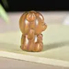 Nuevo Oso de Peluche Tallado en Sándalo Verde Adornos de Oficina Colgante para Bolsa de Coche Colgante Juguete Pieza de Mano Regalos para Hombres y Mujeres