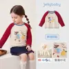 Camiseta para Bebé Niña Jerry Top de Manga Larga con Bloques de Color Otoño Niños Nueva Colección Otoño 2026 Ropa para Bebé