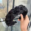Diadema tejida de alta calidad, sensible a la presión, estilo nuevo 2025, para mujer, con parte superior de cráneo alto, combinable con todo, accesorio distintivo para el cabello.