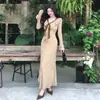 Vestido Retro Francês de Bolinhas com Decote V e Laço Primavera e Outono Emagrecedor Temperamento Babado Manga Longa Justo na Cintura Saia Cauda de Peixe Feminino