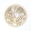 Nuevo Tapete Aislante de Calor Antiescaldante Corte Cisne Patrón de Flor Hueca Base de Bolsa DIY Vajilla Mariposa Taza Madera