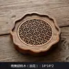 Posavasos Posavasos de Madera con Patrón de Ola, Base Aislante para Taza Maestra, Accesorios para Ceremonia del Té, Posavasos de Arcilla Púrpura, Mantel Individual, Bandeja de Té