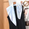 Bufanda Ligera de Seda para Verano, Bufanda de Cuello Transpirable y Versátil, Bufanda Decorativa para Combinar con Camisas y Trajes