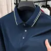 Camiseta de manga larga para hombre, color liso, casual de negocios, camisa base clásica, top versátil, nuevo POLO para hombre 2024